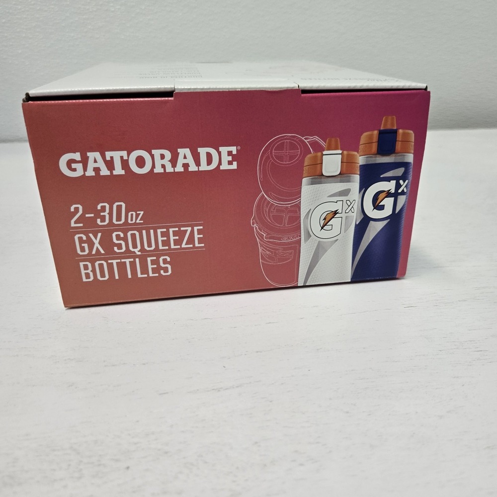 Gatorade GX Squeeze Water Bottles 30 Ounce, Blue & Multi Color, 2 Pack - Picture 5 of 5